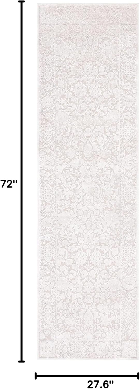 image:imageSAFAVIEH Area Rug 8x10 Reflection Collection Large Cream amp Ivory NonShedding amp Easy Cleaning Ideal for Living Room Bedroom Dining Space RFT667DCremeIvory