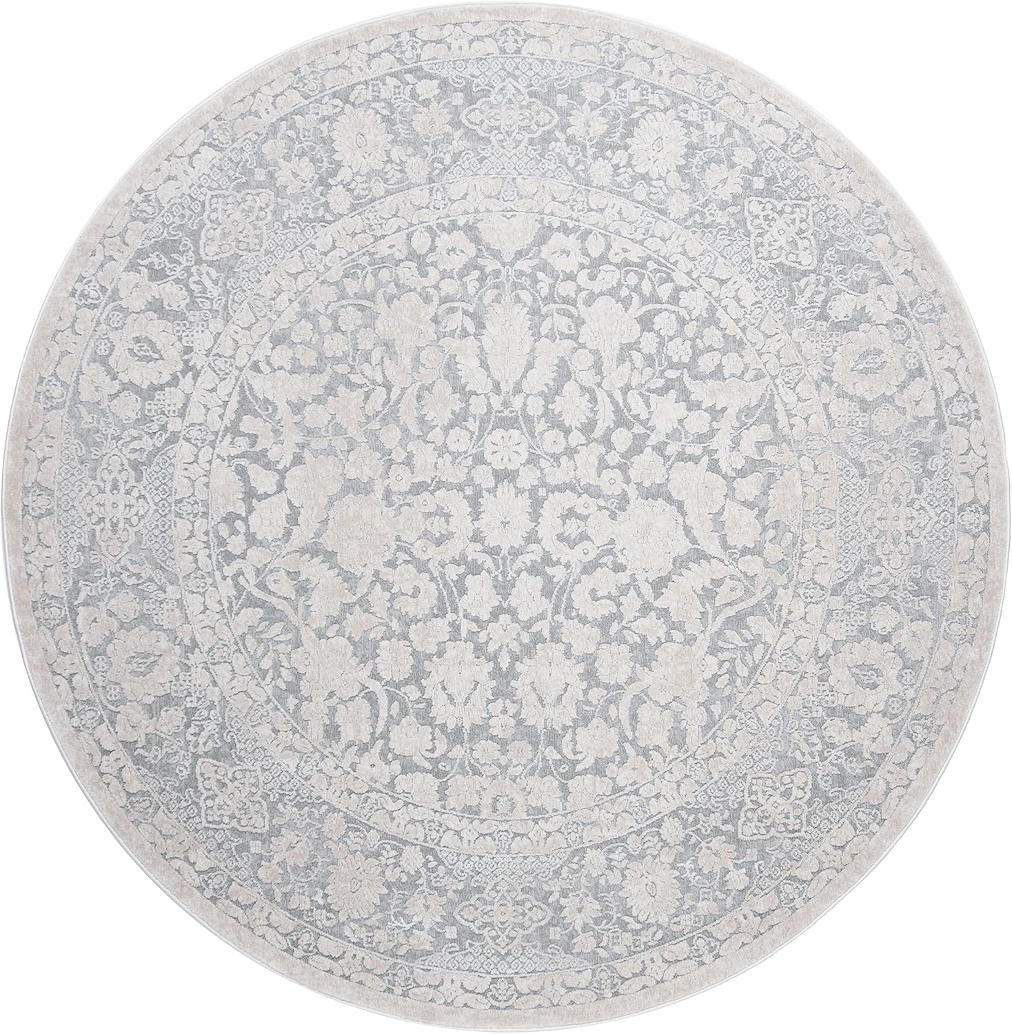 image:imageSAFAVIEH Area Rug 8x10 Reflection Collection Large Cream amp Ivory NonShedding amp Easy Cleaning Ideal for Living Room Bedroom Dining Space RFT667DLight GreyCream