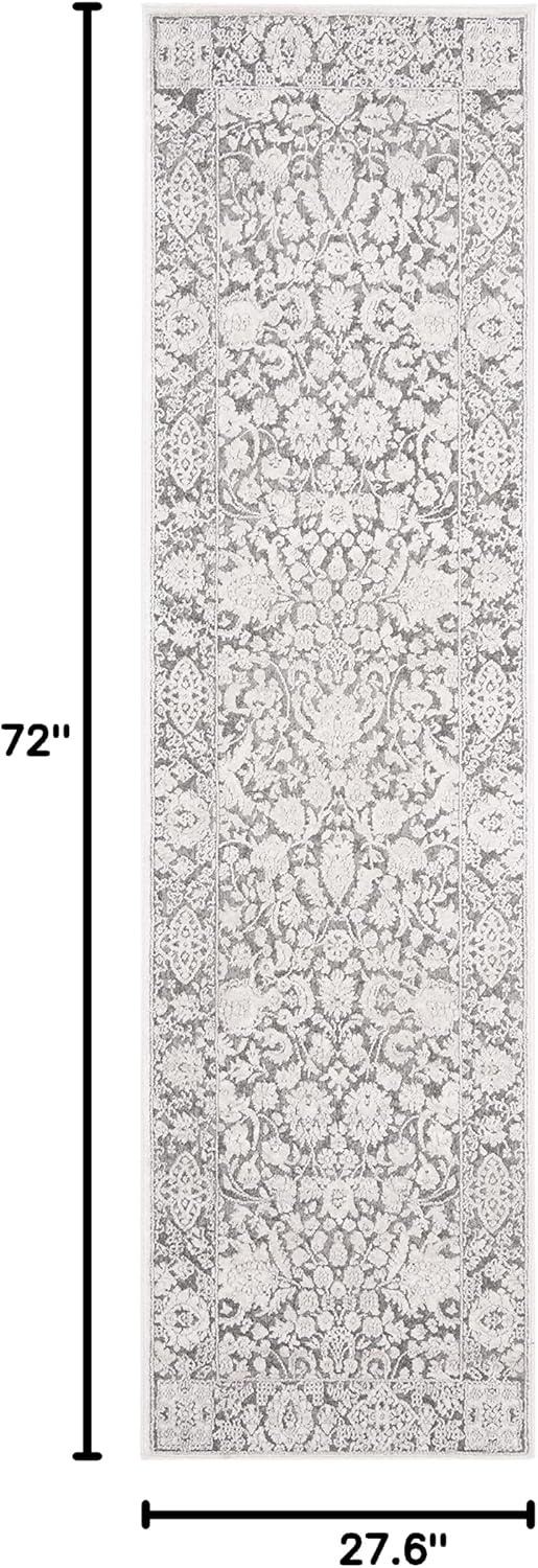 image:imageSAFAVIEH Area Rug 8x10 Reflection Collection Large Cream amp Ivory NonShedding amp Easy Cleaning Ideal for Living Room Bedroom Dining Space RFT667DDark GreyCream