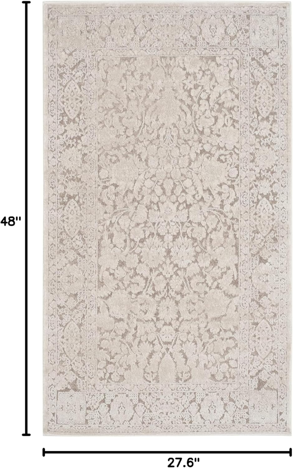 image:imageSAFAVIEH Area Rug 8x10 Reflection Collection Large Cream amp Ivory NonShedding amp Easy Cleaning Ideal for Living Room Bedroom Dining Space RFT667DBeigeCream