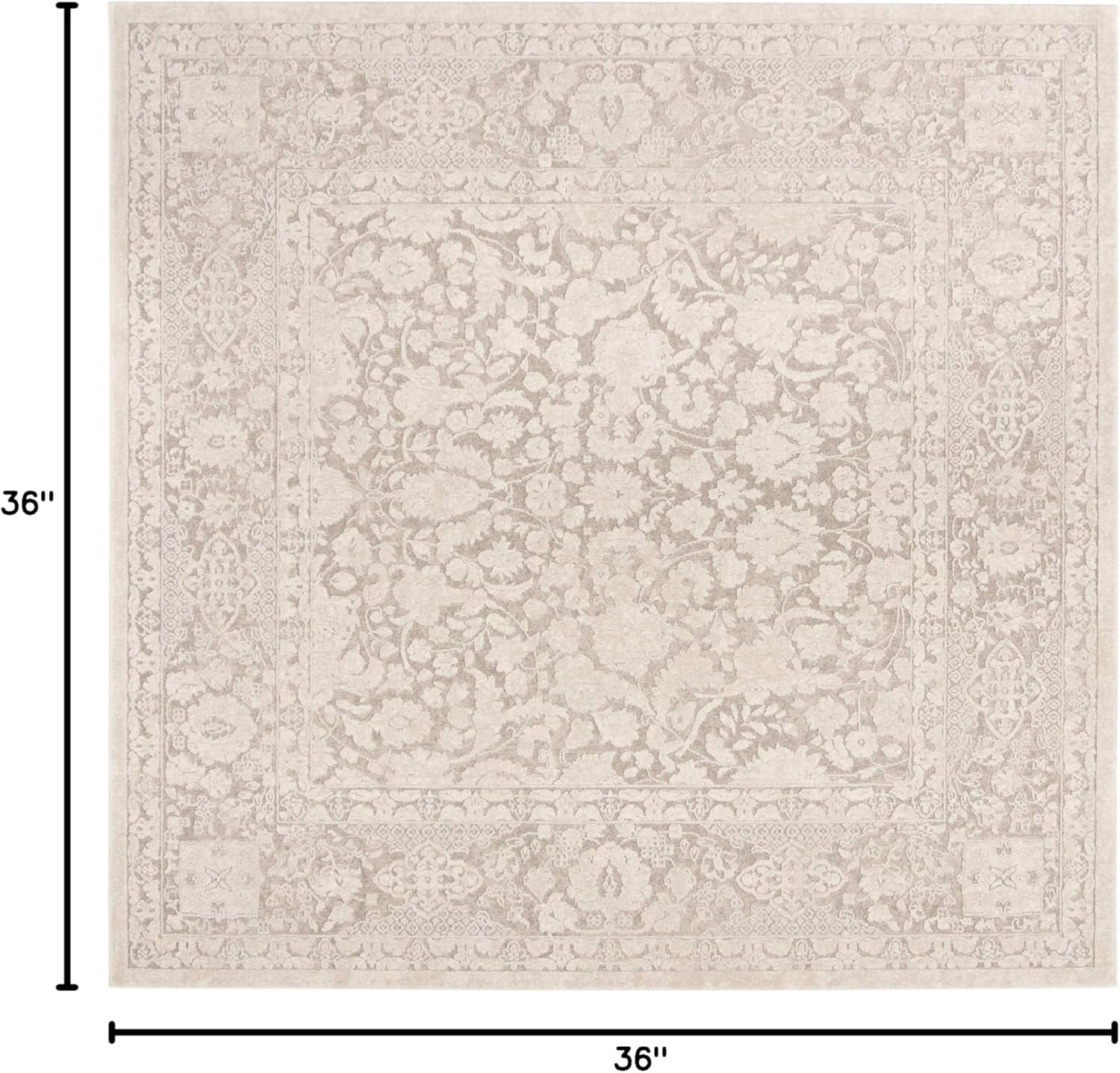 image:imageSAFAVIEH Area Rug 8x10 Reflection Collection Large Cream amp Ivory NonShedding amp Easy Cleaning Ideal for Living Room Bedroom Dining Space RFT667DBeigeCream