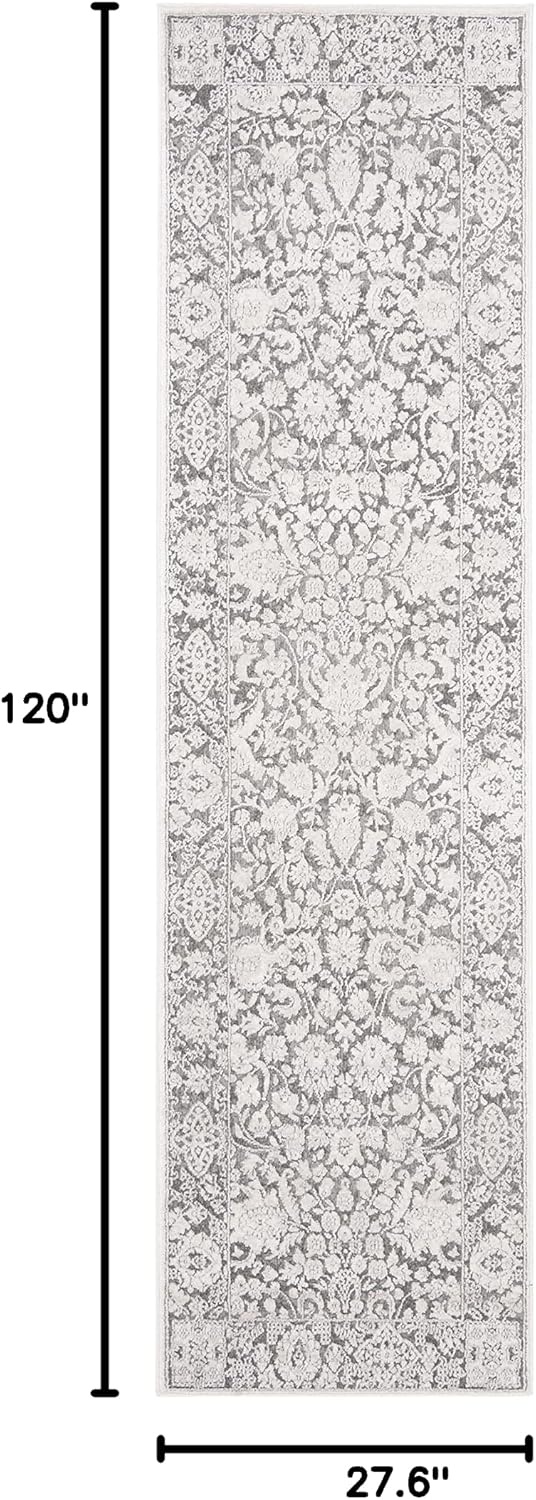 image:imageSAFAVIEH Area Rug 8x10 Reflection Collection Large Cream amp Ivory NonShedding amp Easy Cleaning Ideal for Living Room Bedroom Dining Space RFT667DDark GreyCream