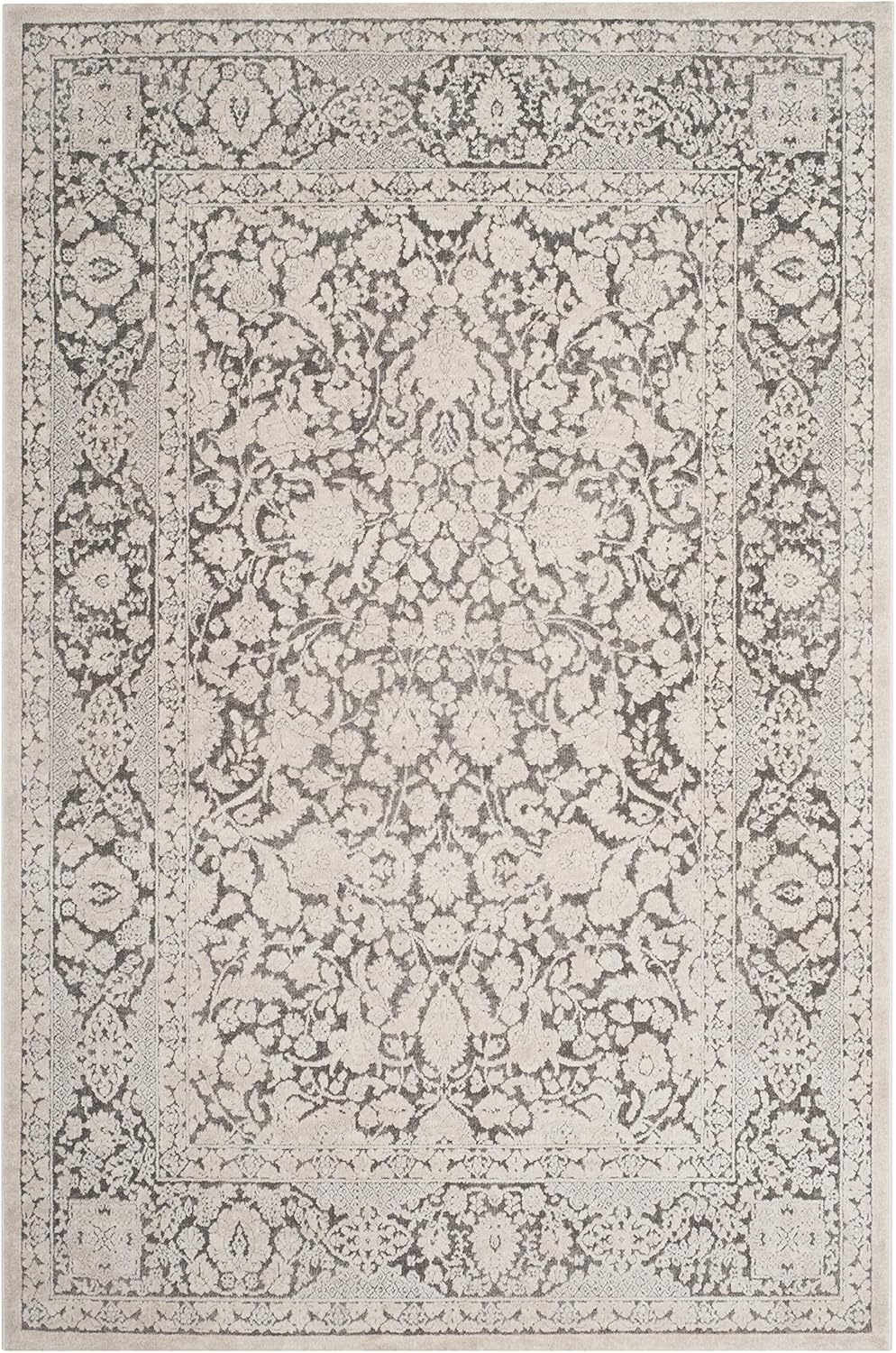 image:imageSAFAVIEH Area Rug 8x10 Reflection Collection Large Cream amp Ivory NonShedding amp Easy Cleaning Ideal for Living Room Bedroom Dining Space RFT667DDark GreyCream