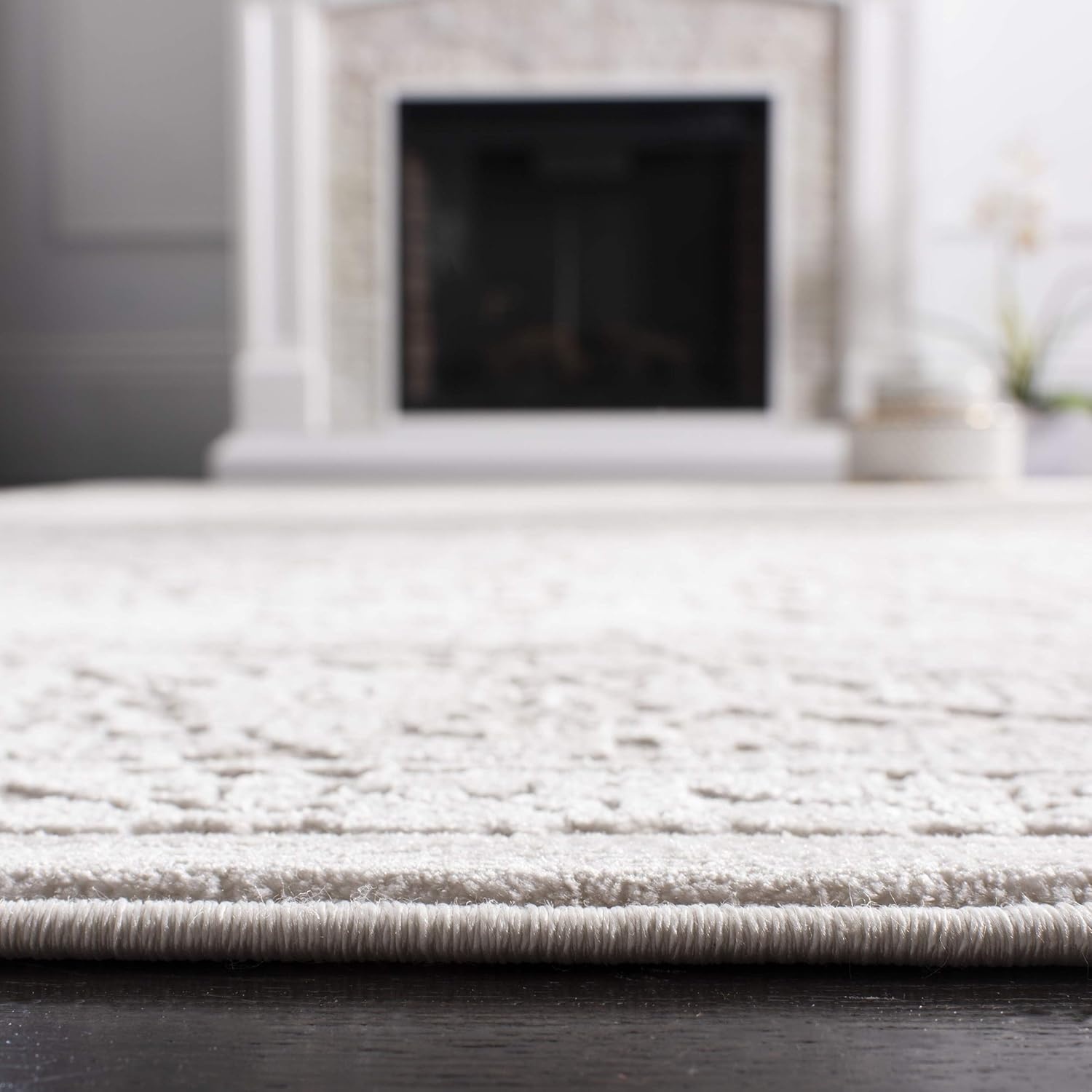 image:imageSAFAVIEH Area Rug 8x10 Reflection Collection Large Cream amp Ivory NonShedding amp Easy Cleaning Ideal for Living Room Bedroom Dining Space RFT667DCremeIvory