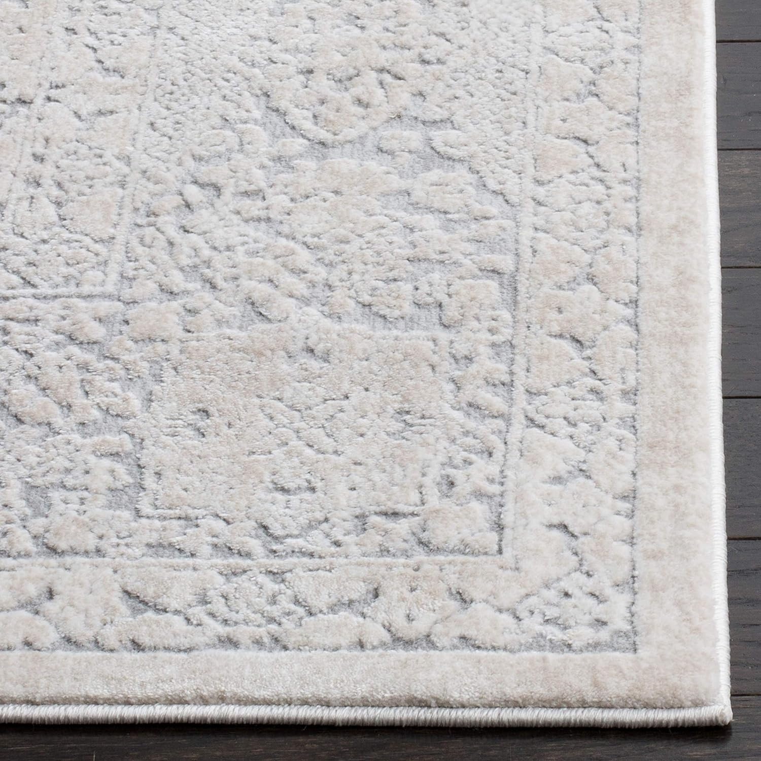 image:imageSAFAVIEH Area Rug 8x10 Reflection Collection Large Cream amp Ivory NonShedding amp Easy Cleaning Ideal for Living Room Bedroom Dining Space RFT667DLight GreyCream