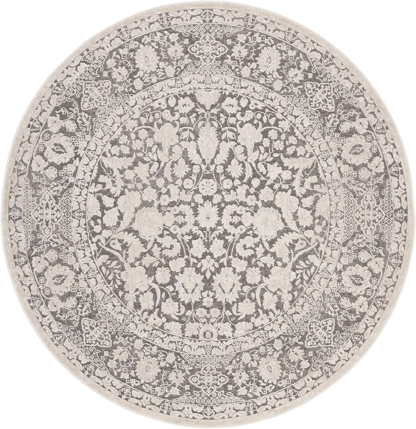 image:imageSAFAVIEH Area Rug 8x10 Reflection Collection Large Cream amp Ivory NonShedding amp Easy Cleaning Ideal for Living Room Bedroom Dining Space RFT667DDark GreyCream