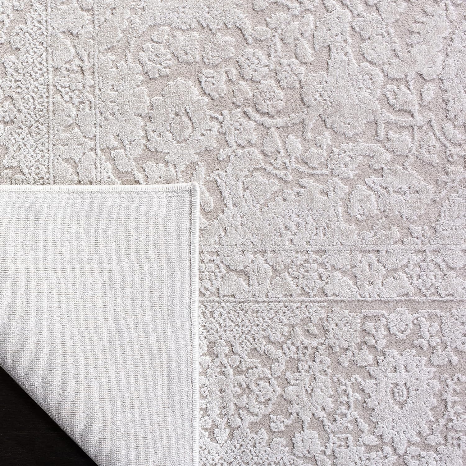 image:imageSAFAVIEH Area Rug 8x10 Reflection Collection Large Cream amp Ivory NonShedding amp Easy Cleaning Ideal for Living Room Bedroom Dining Space RFT667DCremeIvory