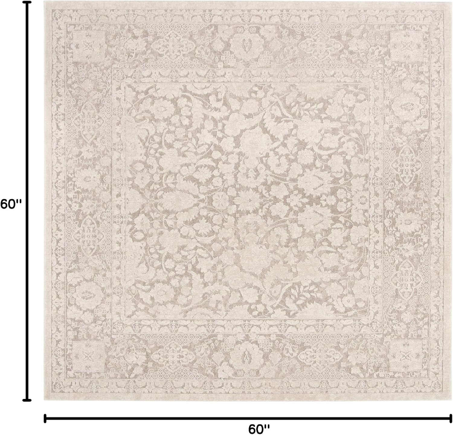 image:imageSAFAVIEH Area Rug 8x10 Reflection Collection Large Cream amp Ivory NonShedding amp Easy Cleaning Ideal for Living Room Bedroom Dining Space RFT667DBeigeCream