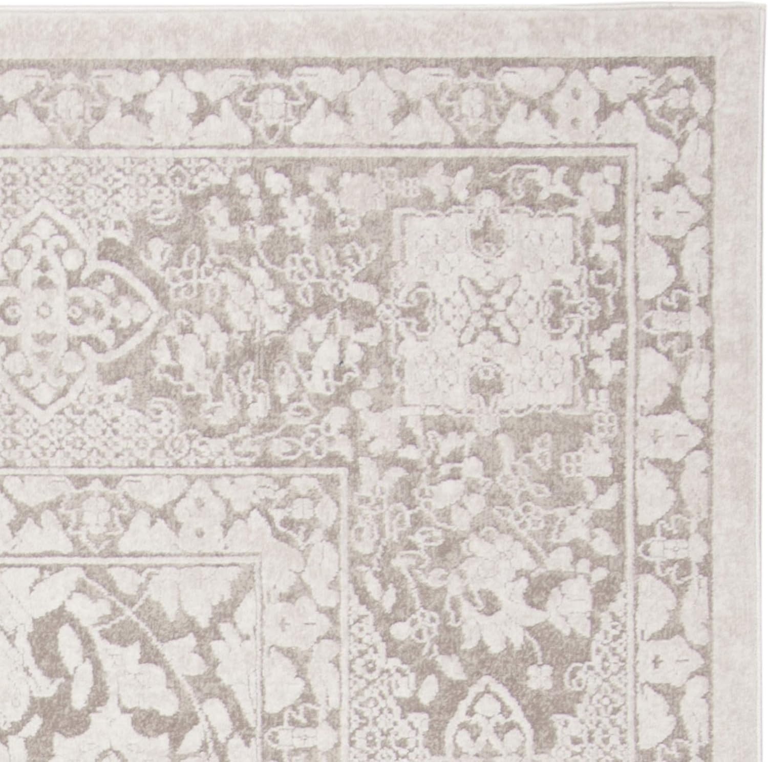 image:imageSAFAVIEH Area Rug 8x10 Reflection Collection Large Cream amp Ivory NonShedding amp Easy Cleaning Ideal for Living Room Bedroom Dining Space RFT667DBeigeCream