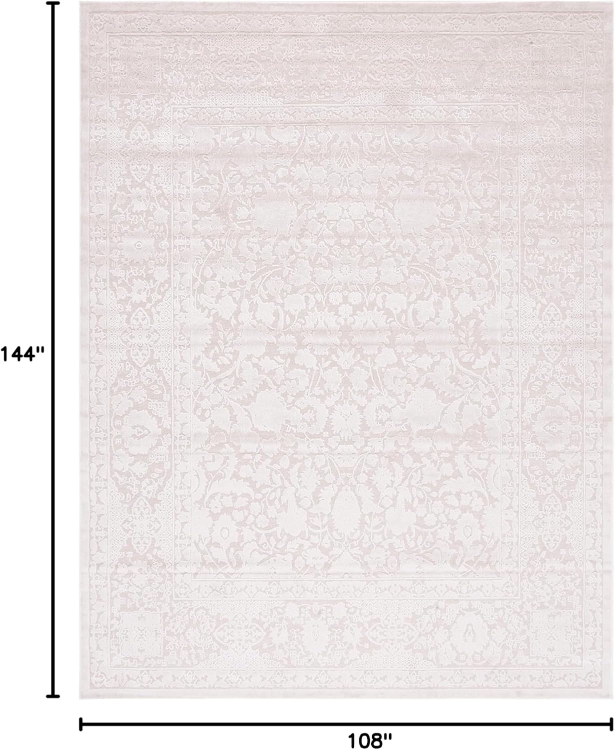 image:imageSAFAVIEH Area Rug 8x10 Reflection Collection Large Cream amp Ivory NonShedding amp Easy Cleaning Ideal for Living Room Bedroom Dining Space RFT667DCremeIvory