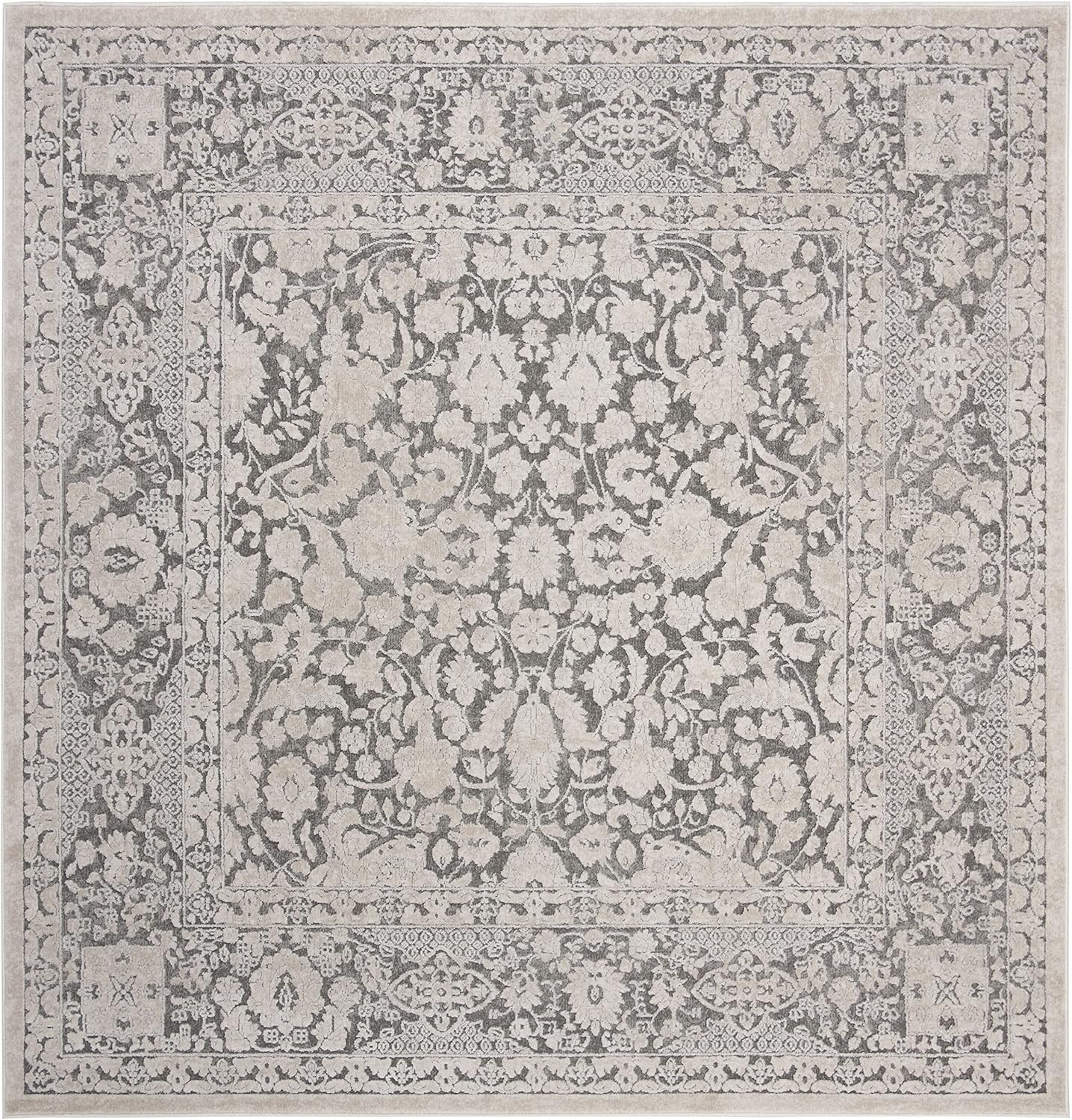 image:imageSAFAVIEH Area Rug 8x10 Reflection Collection Large Cream amp Ivory NonShedding amp Easy Cleaning Ideal for Living Room Bedroom Dining Space RFT667DDark GreyCream