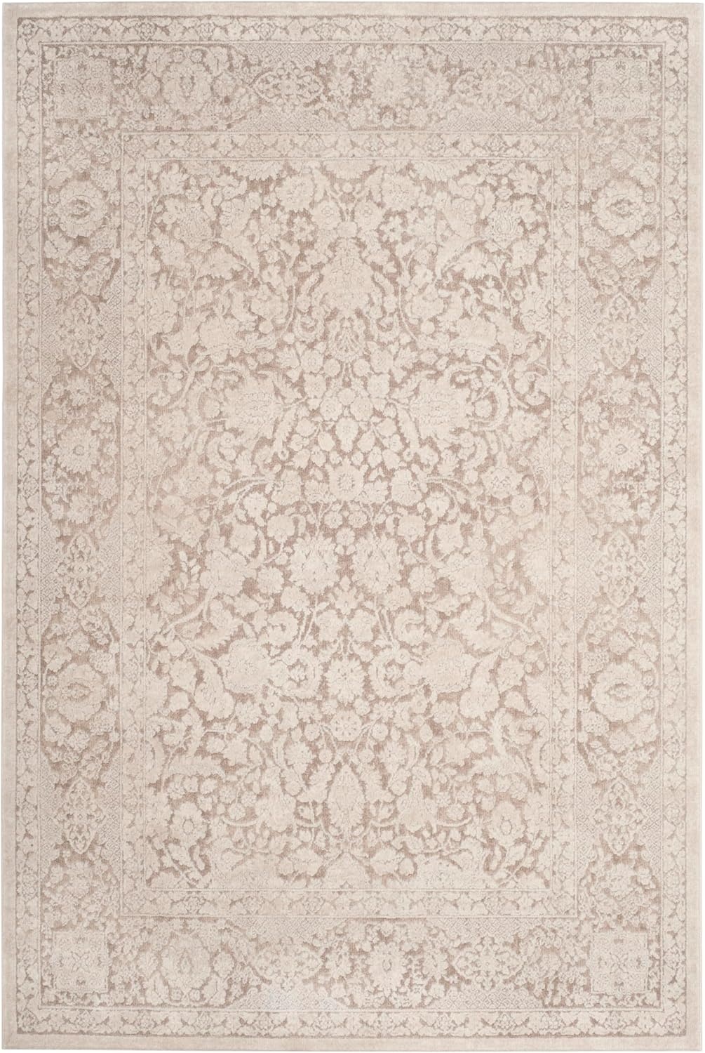 image:imageSAFAVIEH Area Rug 8x10 Reflection Collection Large Cream amp Ivory NonShedding amp Easy Cleaning Ideal for Living Room Bedroom Dining Space RFT667DBeigeCream