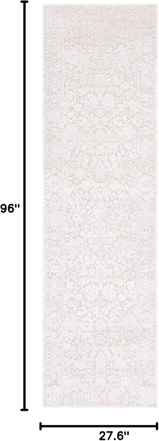 image:imageSAFAVIEH Area Rug 8x10 Reflection Collection Large Cream amp Ivory NonShedding amp Easy Cleaning Ideal for Living Room Bedroom Dining Space RFT667DCremeIvory