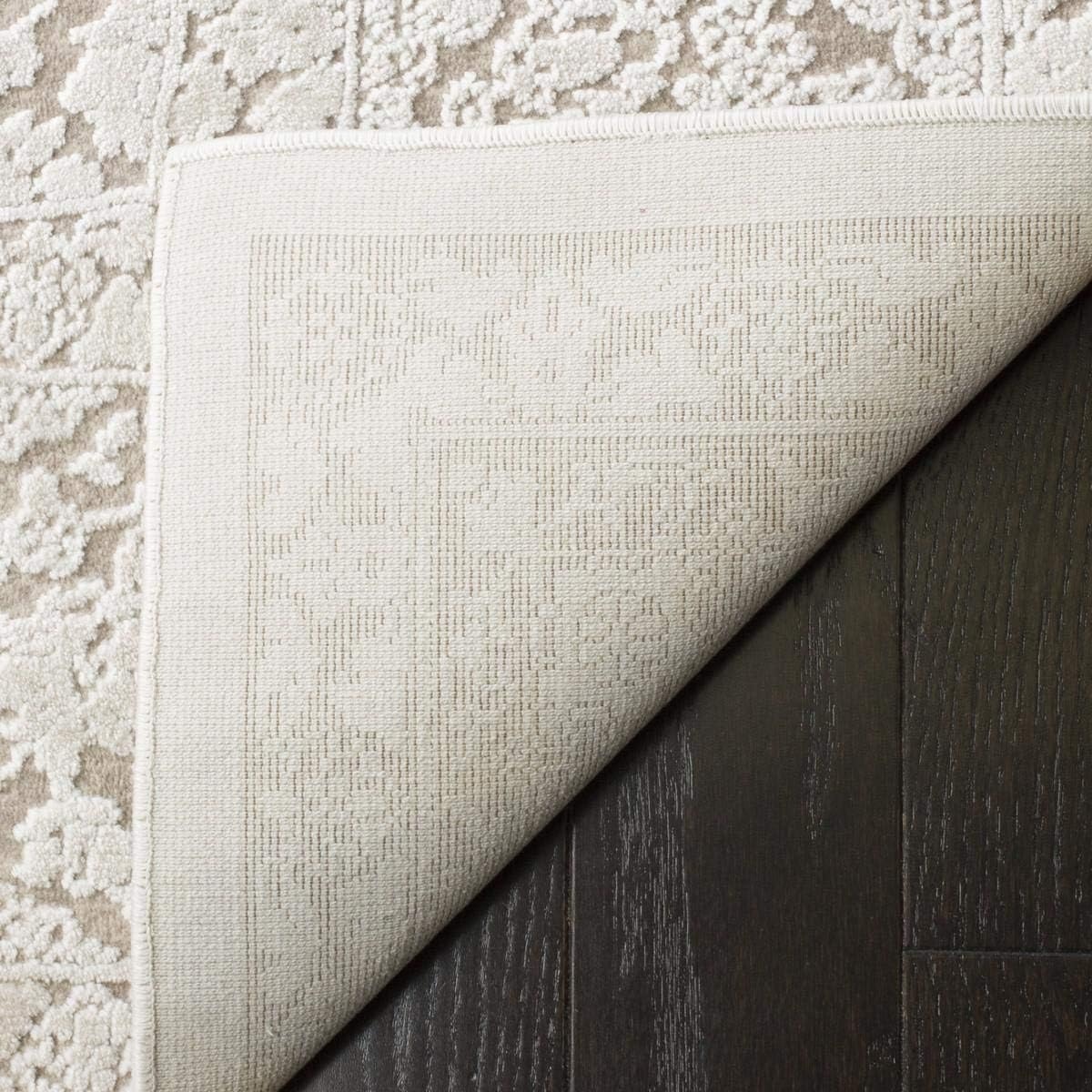 image:imageSAFAVIEH Area Rug 8x10 Reflection Collection Large Cream amp Ivory NonShedding amp Easy Cleaning Ideal for Living Room Bedroom Dining Space RFT667DBeigeCream