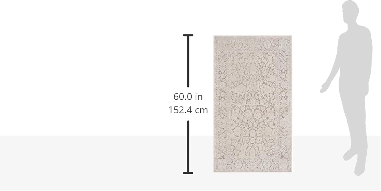 image:imageSAFAVIEH Area Rug 8x10 Reflection Collection Large Cream amp Ivory NonShedding amp Easy Cleaning Ideal for Living Room Bedroom Dining Space RFT667DBeigeCream