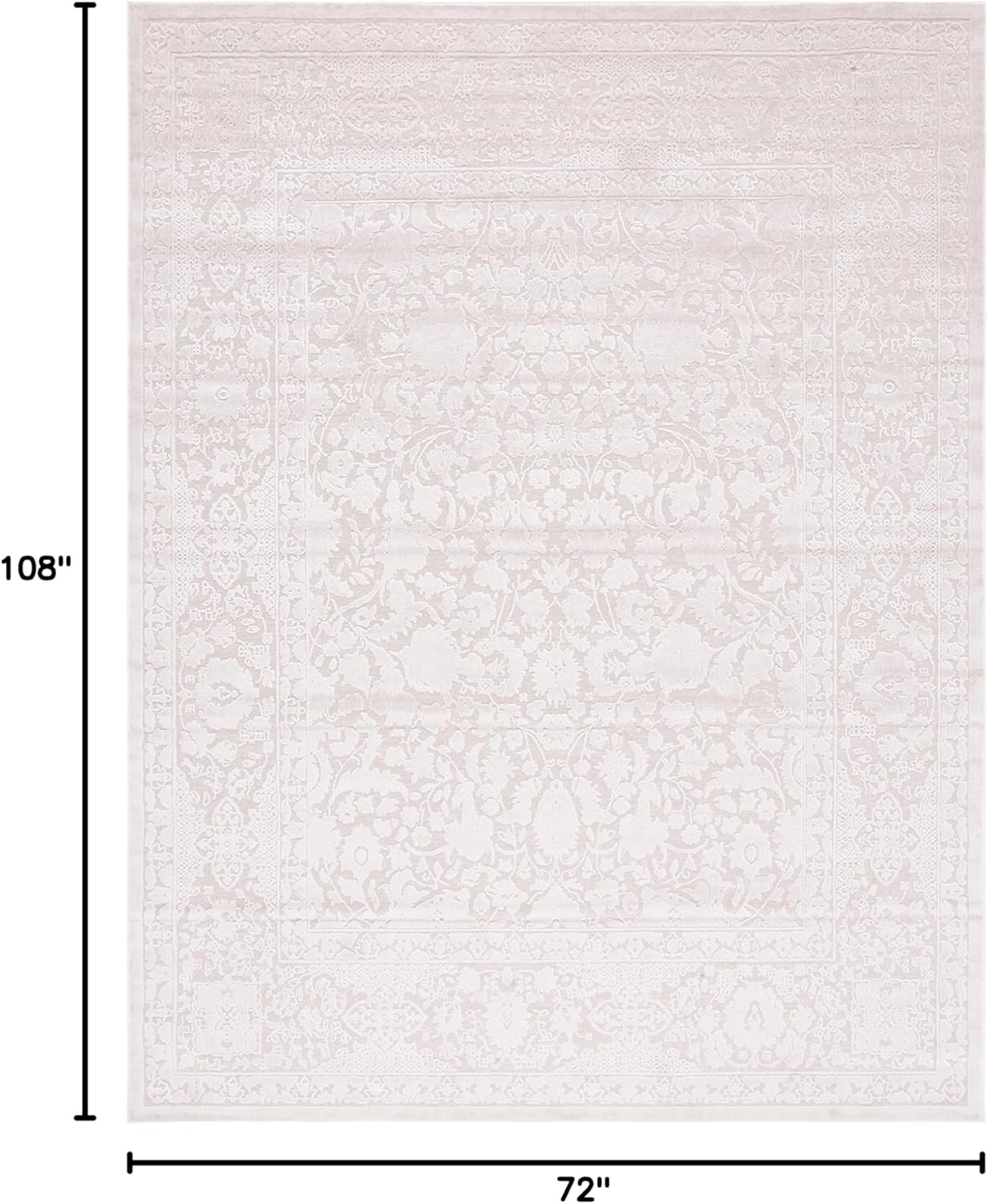 image:imageSAFAVIEH Area Rug 8x10 Reflection Collection Large Cream amp Ivory NonShedding amp Easy Cleaning Ideal for Living Room Bedroom Dining Space RFT667DCremeIvory
