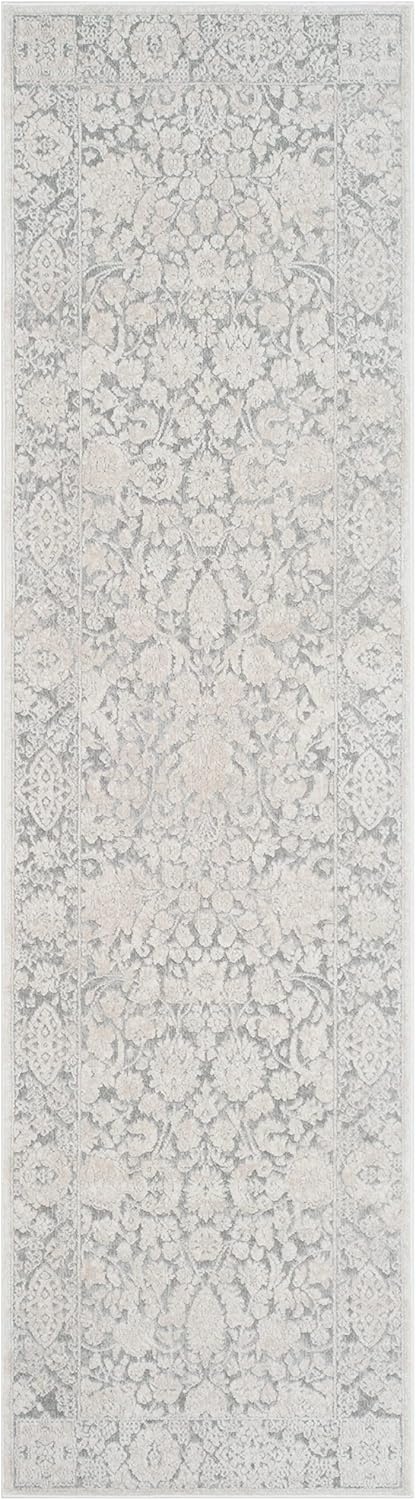 image:imageSAFAVIEH Area Rug 8x10 Reflection Collection Large Cream amp Ivory NonShedding amp Easy Cleaning Ideal for Living Room Bedroom Dining Space RFT667DLight GreyCream