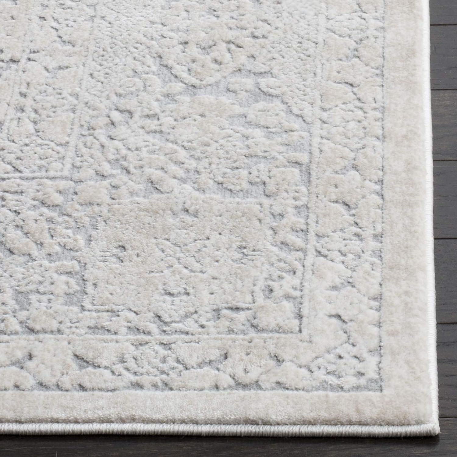 image:imageSAFAVIEH Area Rug 8x10 Reflection Collection Large Cream amp Ivory NonShedding amp Easy Cleaning Ideal for Living Room Bedroom Dining Space RFT667DLight GreyCream