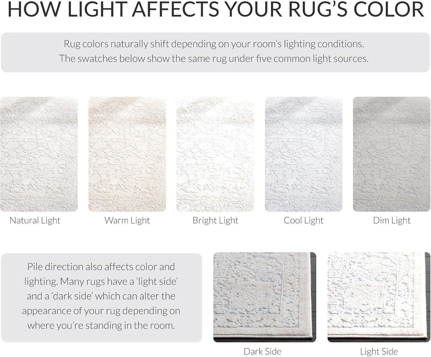 image:imageSAFAVIEH Area Rug 8x10 Reflection Collection Large Cream amp Ivory NonShedding amp Easy Cleaning Ideal for Living Room Bedroom Dining Space RFT667DLight GreyCream