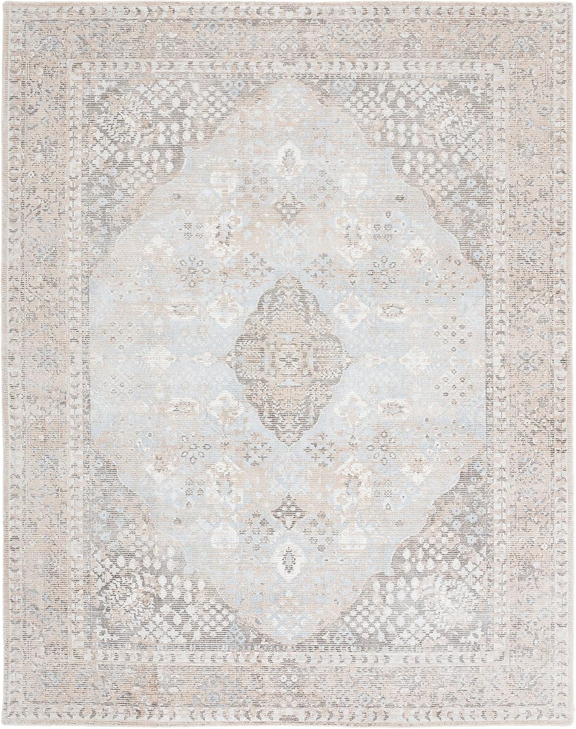 image:imageSAFAVIEH Area Rug 8x10 Restoration Vintage Collection Large Beige amp Sand Handmade Wool amp Viscose Ideal for Living Room Bedroom Office Dining Space RVT703BBeigeSand
