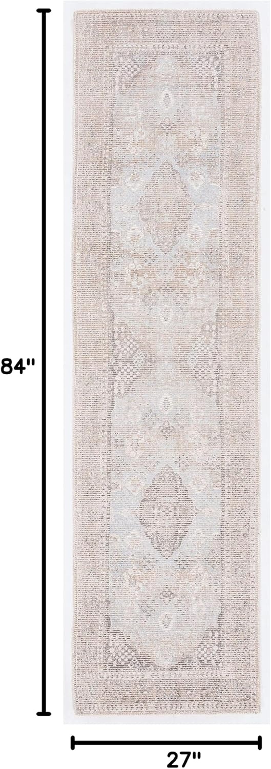 image:imageSAFAVIEH Area Rug 8x10 Restoration Vintage Collection Large Beige amp Sand Handmade Wool amp Viscose Ideal for Living Room Bedroom Office Dining Space RVT703BBeigeSand