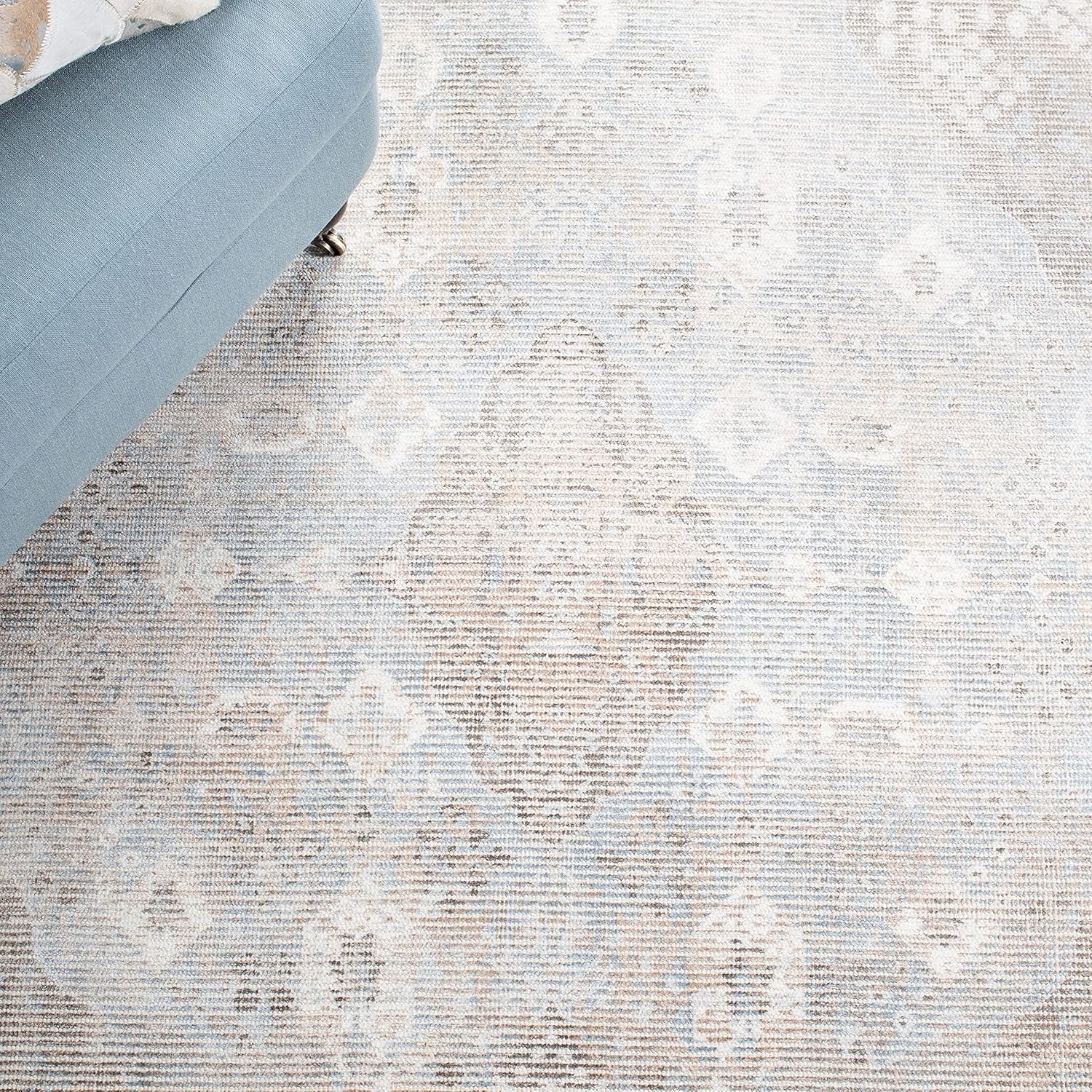 image:imageSAFAVIEH Area Rug 8x10 Restoration Vintage Collection Large Beige amp Sand Handmade Wool amp Viscose Ideal for Living Room Bedroom Office Dining Space RVT703BBeigeSand