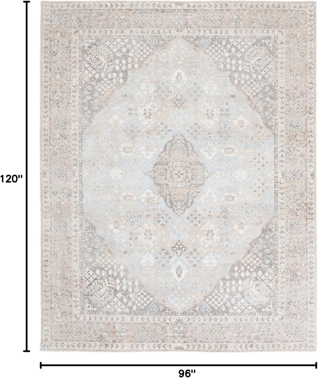 image:imageSAFAVIEH Area Rug 8x10 Restoration Vintage Collection Large Beige amp Sand Handmade Wool amp Viscose Ideal for Living Room Bedroom Office Dining Space RVT703BBeigeSand