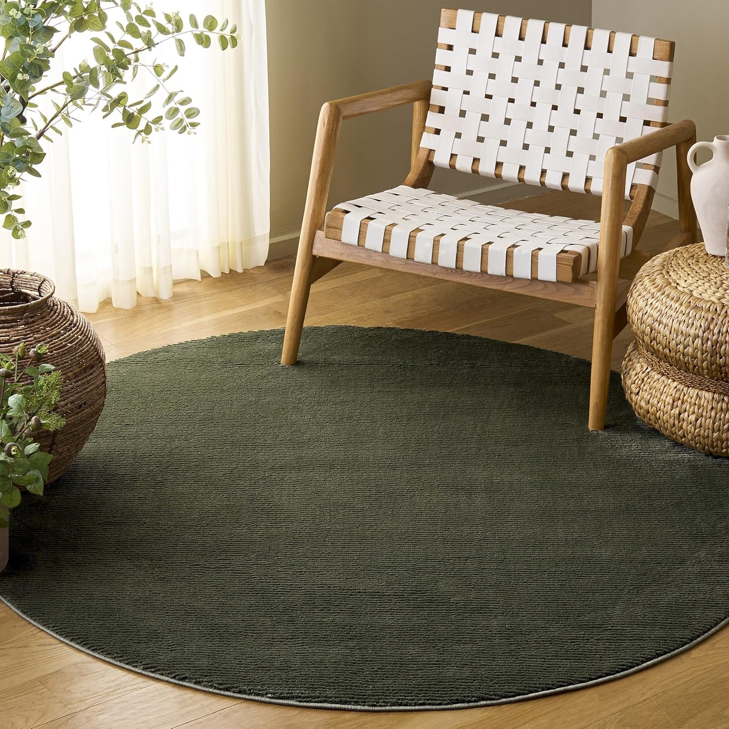 image:imageSAFAVIEH Area Rug 8x10 Revive Collection Large Green Solid Pattern NonShedding amp Easy Cleaning Ideal for Living Room Bedroom Office Dining Space REV102YGreen
