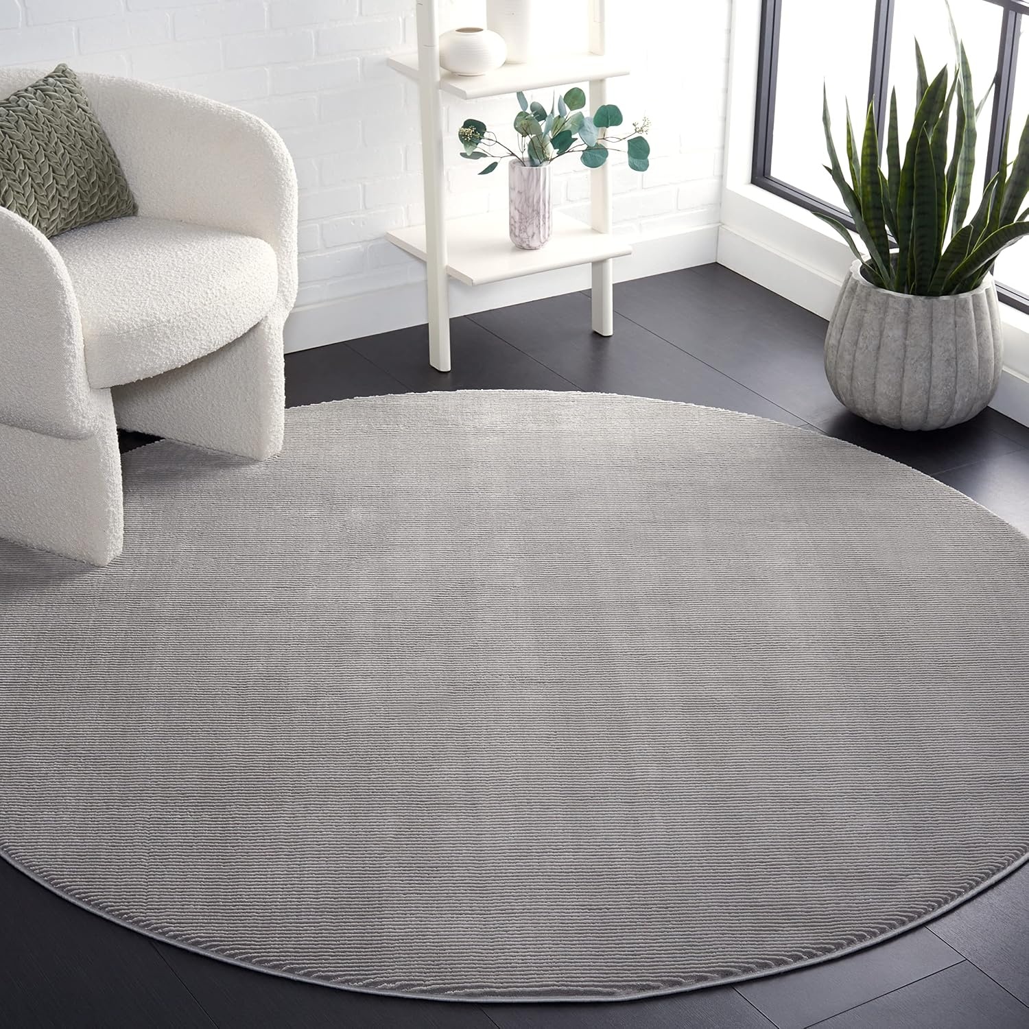 image:imageSAFAVIEH Area Rug 8x10 Revive Collection Large Green Solid Pattern NonShedding amp Easy Cleaning Ideal for Living Room Bedroom Office Dining Space REV102YGrey