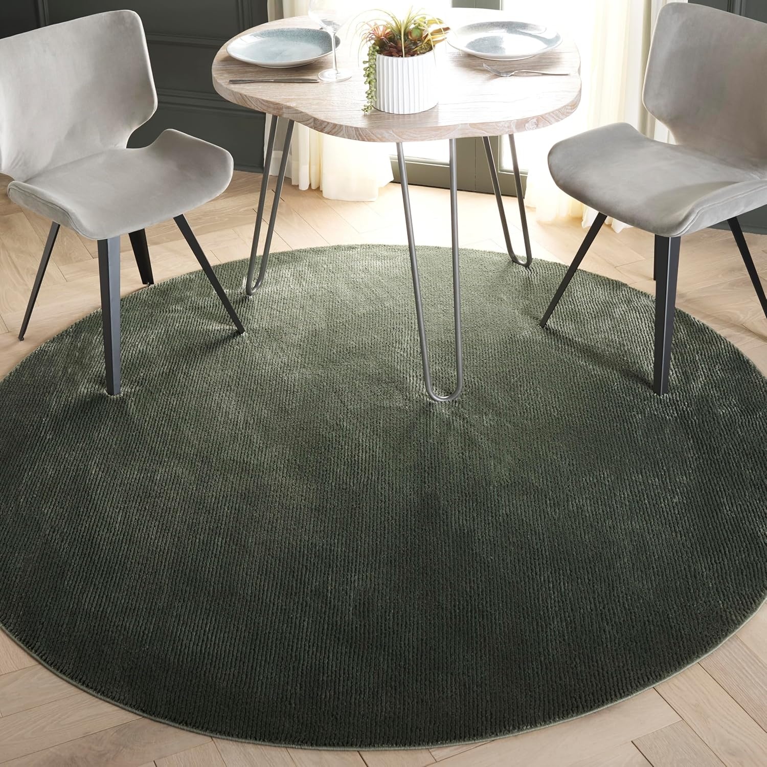 image:imageSAFAVIEH Area Rug 8x10 Revive Collection Large Green Solid Pattern NonShedding amp Easy Cleaning Ideal for Living Room Bedroom Office Dining Space REV102YGreen