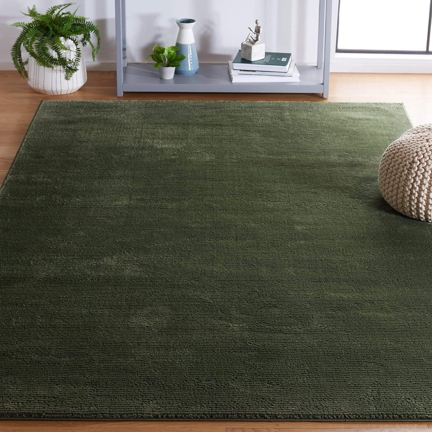 image:imageSAFAVIEH Area Rug 8x10 Revive Collection Large Green Solid Pattern NonShedding amp Easy Cleaning Ideal for Living Room Bedroom Office Dining Space REV102YGreen