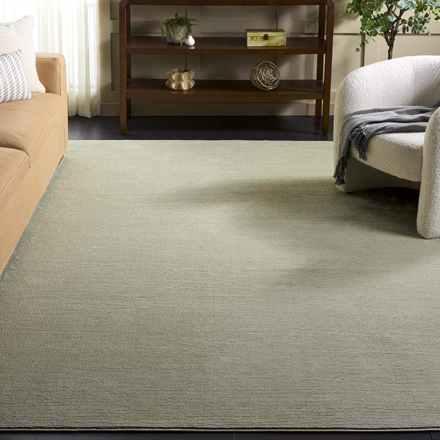 image:imageSAFAVIEH Area Rug 8x10 Revive Collection Large Green Solid Pattern NonShedding amp Easy Cleaning Ideal for Living Room Bedroom Office Dining Space REV102YSage