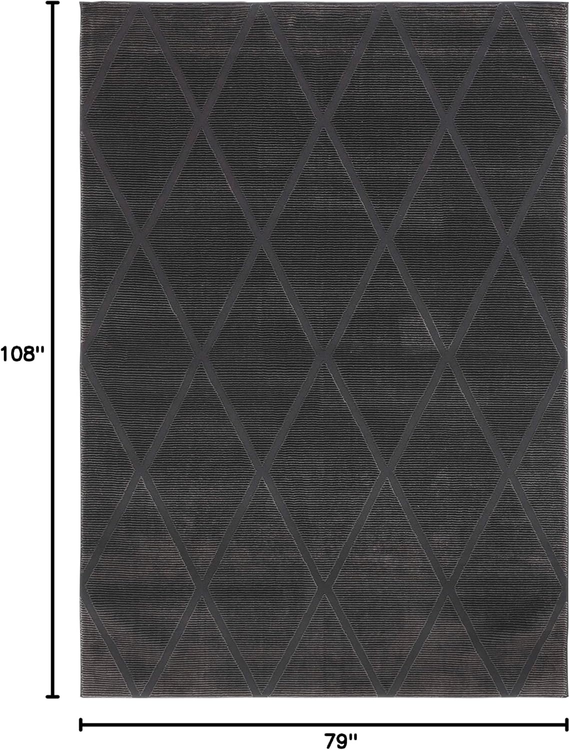 image:imageSAFAVIEH Area Rug 8x10 Revive Collection Large Green Trellis Pattern NonShedding amp Easy Cleaning Ideal for Living Room Bedroom Office Dining Space REV104YCharcoal