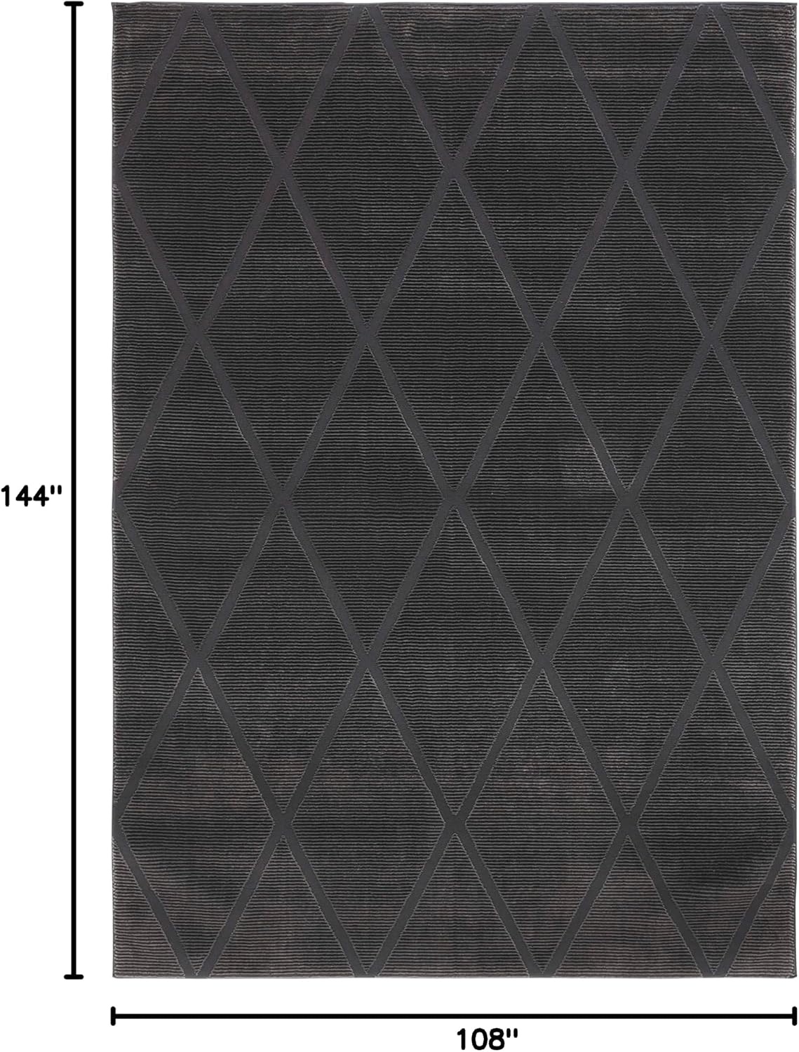 image:imageSAFAVIEH Area Rug 8x10 Revive Collection Large Green Trellis Pattern NonShedding amp Easy Cleaning Ideal for Living Room Bedroom Office Dining Space REV104YCharcoal