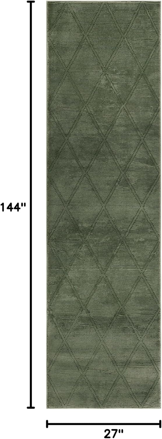 image:imageSAFAVIEH Area Rug 8x10 Revive Collection Large Green Trellis Pattern NonShedding amp Easy Cleaning Ideal for Living Room Bedroom Office Dining Space REV104YGreen