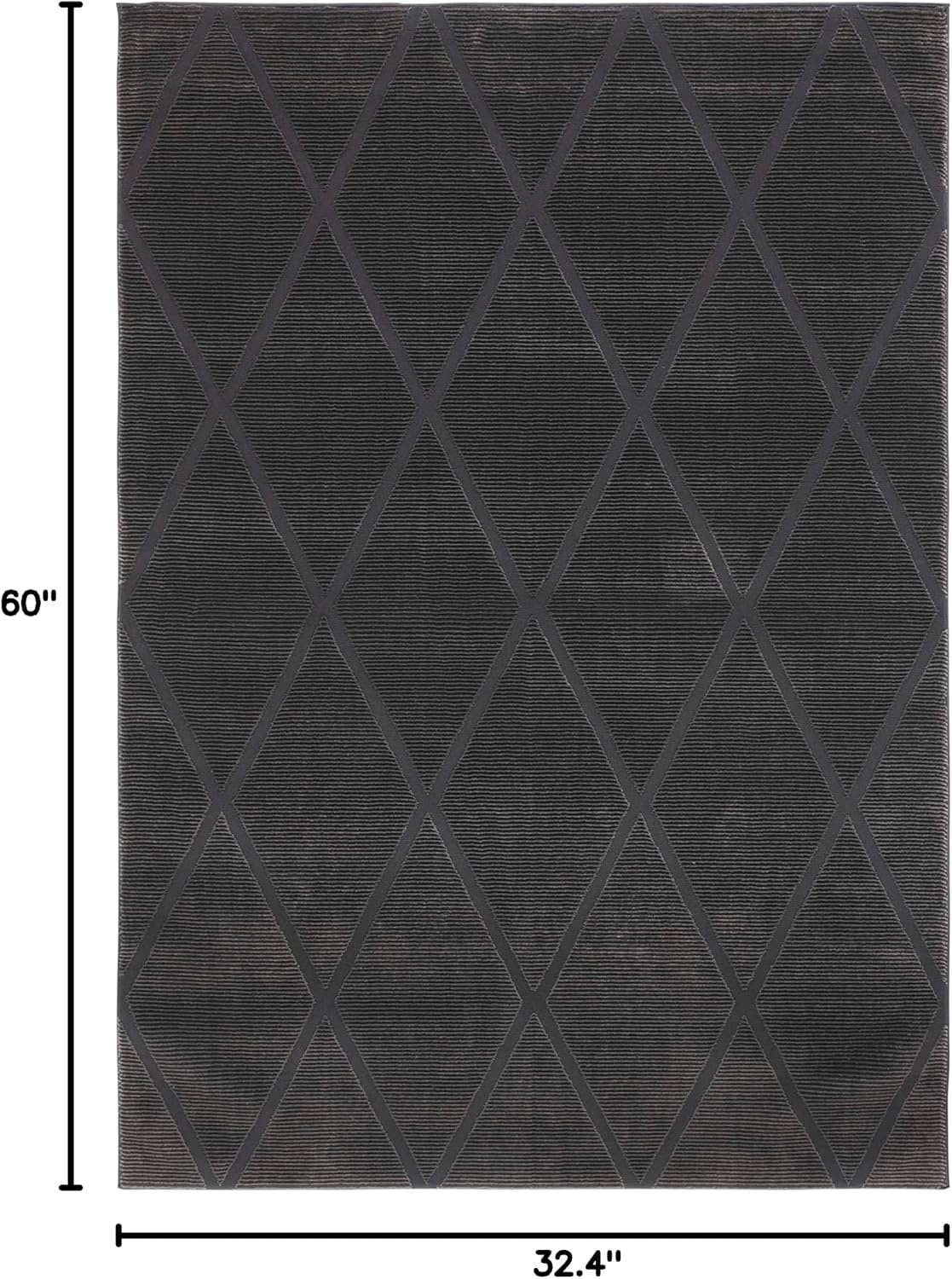 image:imageSAFAVIEH Area Rug 8x10 Revive Collection Large Green Trellis Pattern NonShedding amp Easy Cleaning Ideal for Living Room Bedroom Office Dining Space REV104YCharcoal