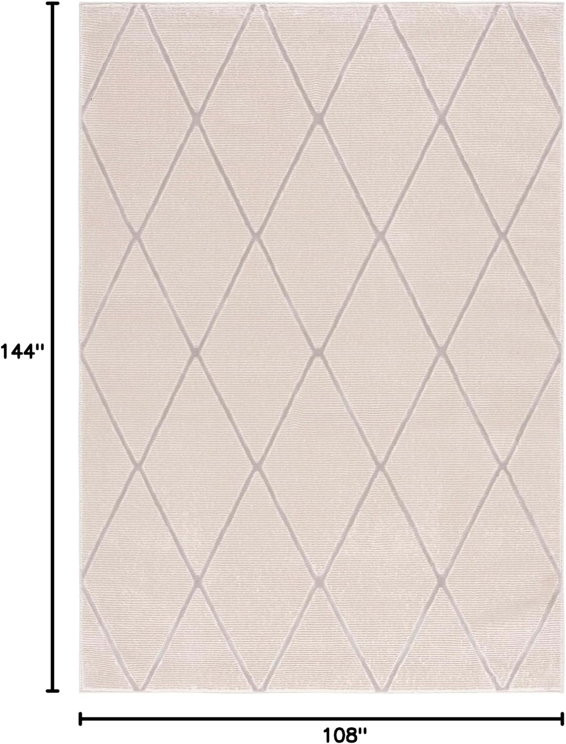 image:imageSAFAVIEH Area Rug 8x10 Revive Collection Large Green Trellis Pattern NonShedding amp Easy Cleaning Ideal for Living Room Bedroom Office Dining Space REV104YBeige