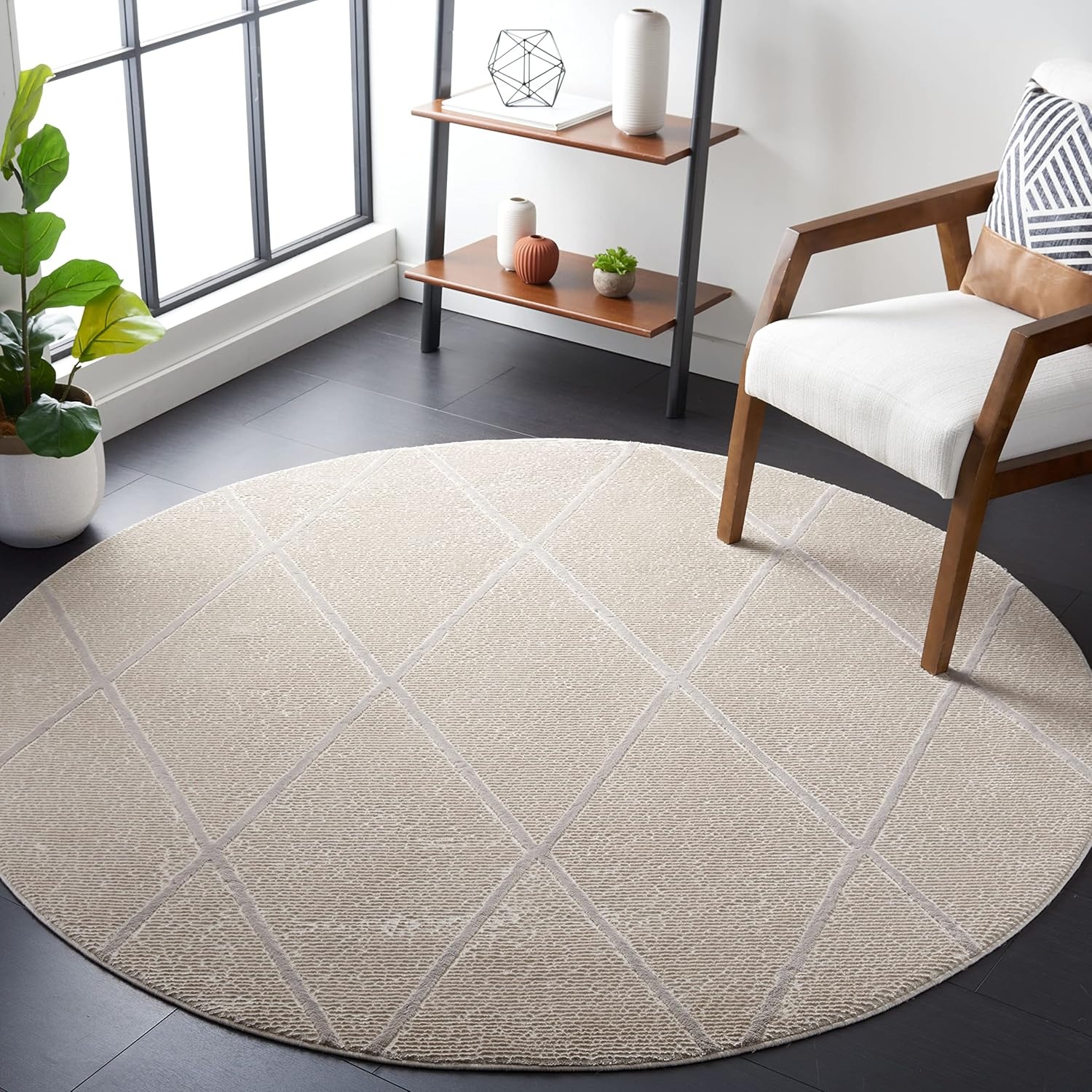 image:imageSAFAVIEH Area Rug 8x10 Revive Collection Large Green Trellis Pattern NonShedding amp Easy Cleaning Ideal for Living Room Bedroom Office Dining Space REV104YBeige