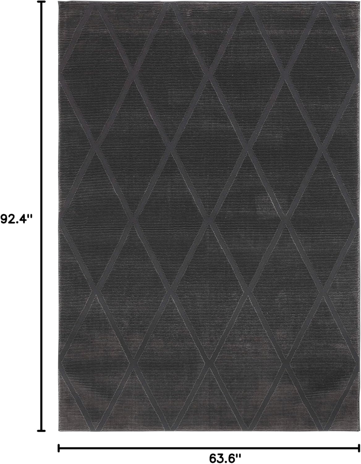 image:imageSAFAVIEH Area Rug 8x10 Revive Collection Large Green Trellis Pattern NonShedding amp Easy Cleaning Ideal for Living Room Bedroom Office Dining Space REV104YCharcoal