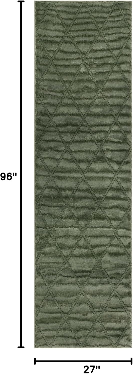 image:imageSAFAVIEH Area Rug 8x10 Revive Collection Large Green Trellis Pattern NonShedding amp Easy Cleaning Ideal for Living Room Bedroom Office Dining Space REV104YGreen