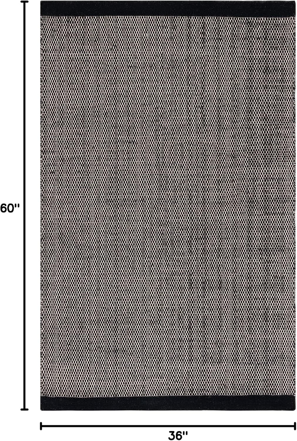 image:imageSAFAVIEH Area Rug 8x10 Vermont Collection Large Ivory Handmade Wool Ideal for Living Room Bedroom Office Dining Space VRM807ABlack