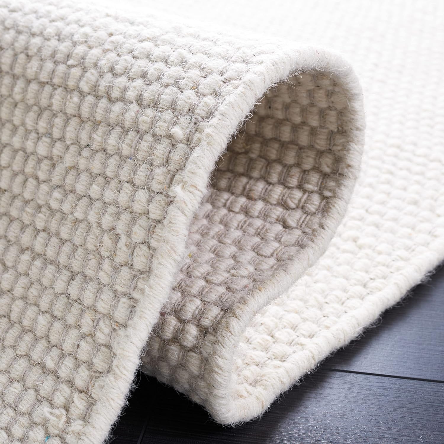 image:imageSAFAVIEH Area Rug 8x10 Vermont Collection Large Ivory Handmade Wool Ideal for Living Room Bedroom Office Dining Space VRM807AIvory