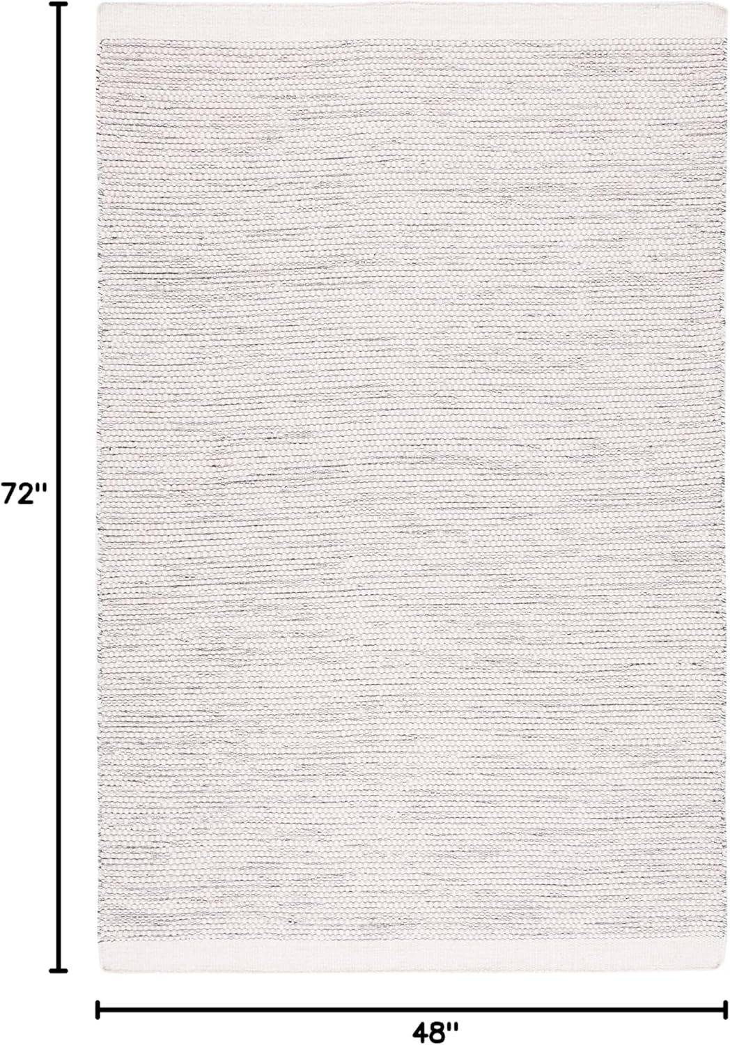 image:imageSAFAVIEH Area Rug 8x10 Vermont Collection Large Ivory Handmade Wool Ideal for Living Room Bedroom Office Dining Space VRM807AIvoryBlack