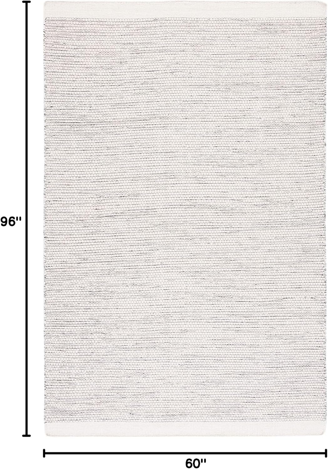 image:imageSAFAVIEH Area Rug 8x10 Vermont Collection Large Ivory Handmade Wool Ideal for Living Room Bedroom Office Dining Space VRM807AIvoryBlack