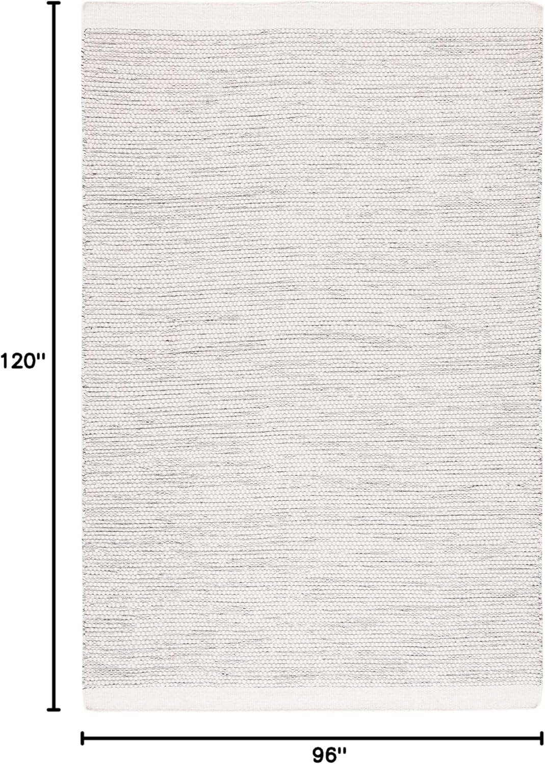 image:imageSAFAVIEH Area Rug 8x10 Vermont Collection Large Ivory Handmade Wool Ideal for Living Room Bedroom Office Dining Space VRM807AIvoryBlack