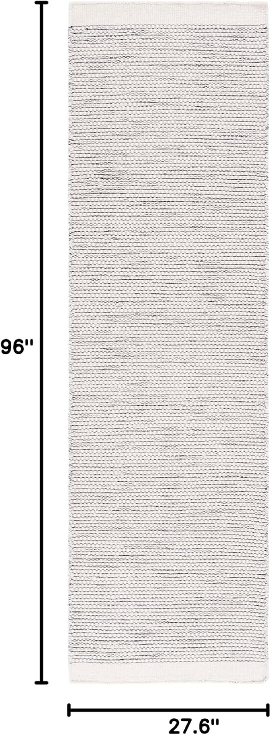 image:imageSAFAVIEH Area Rug 8x10 Vermont Collection Large Ivory Handmade Wool Ideal for Living Room Bedroom Office Dining Space VRM807AIvoryBlack