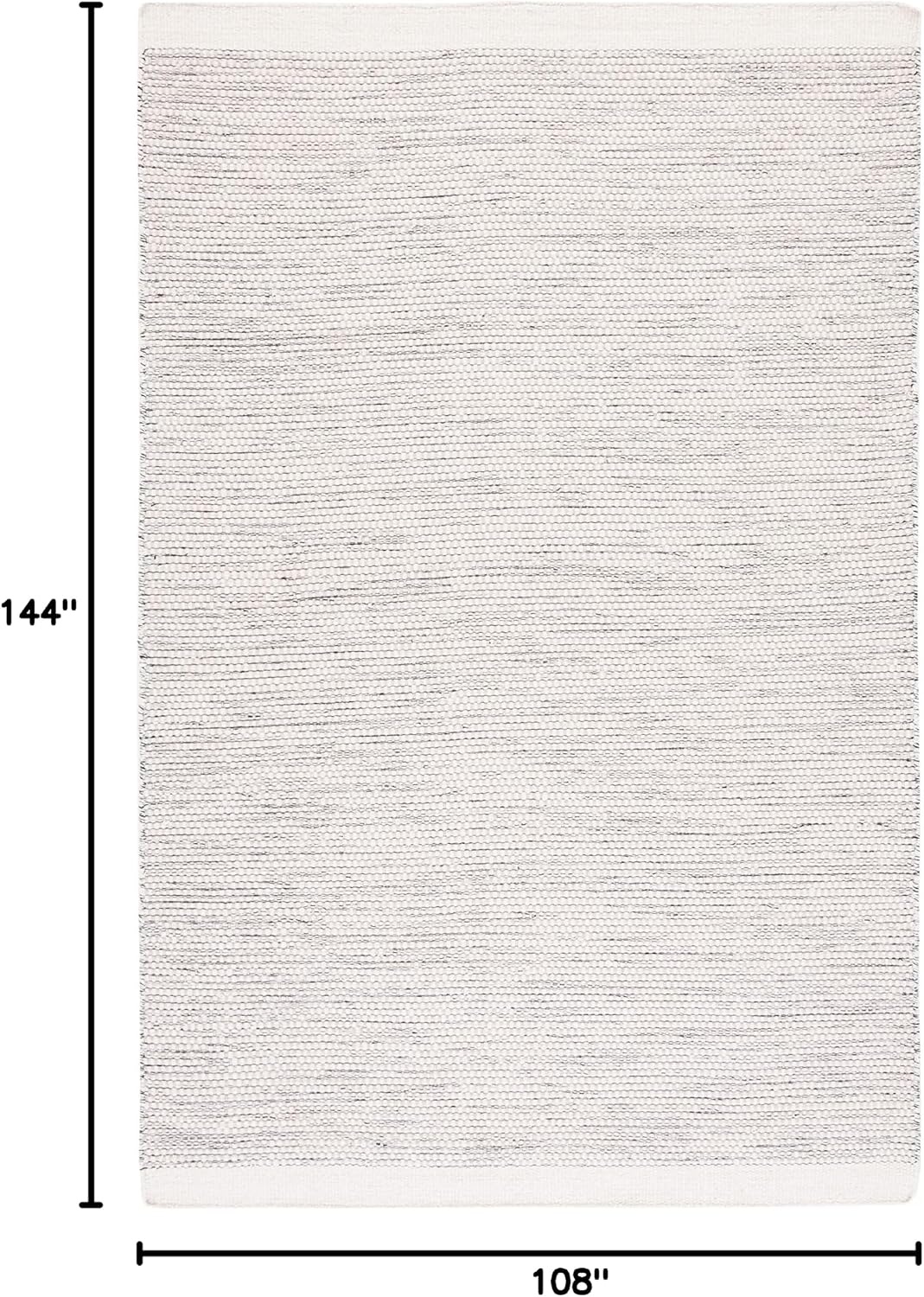 image:imageSAFAVIEH Area Rug 8x10 Vermont Collection Large Ivory Handmade Wool Ideal for Living Room Bedroom Office Dining Space VRM807AIvoryBlack