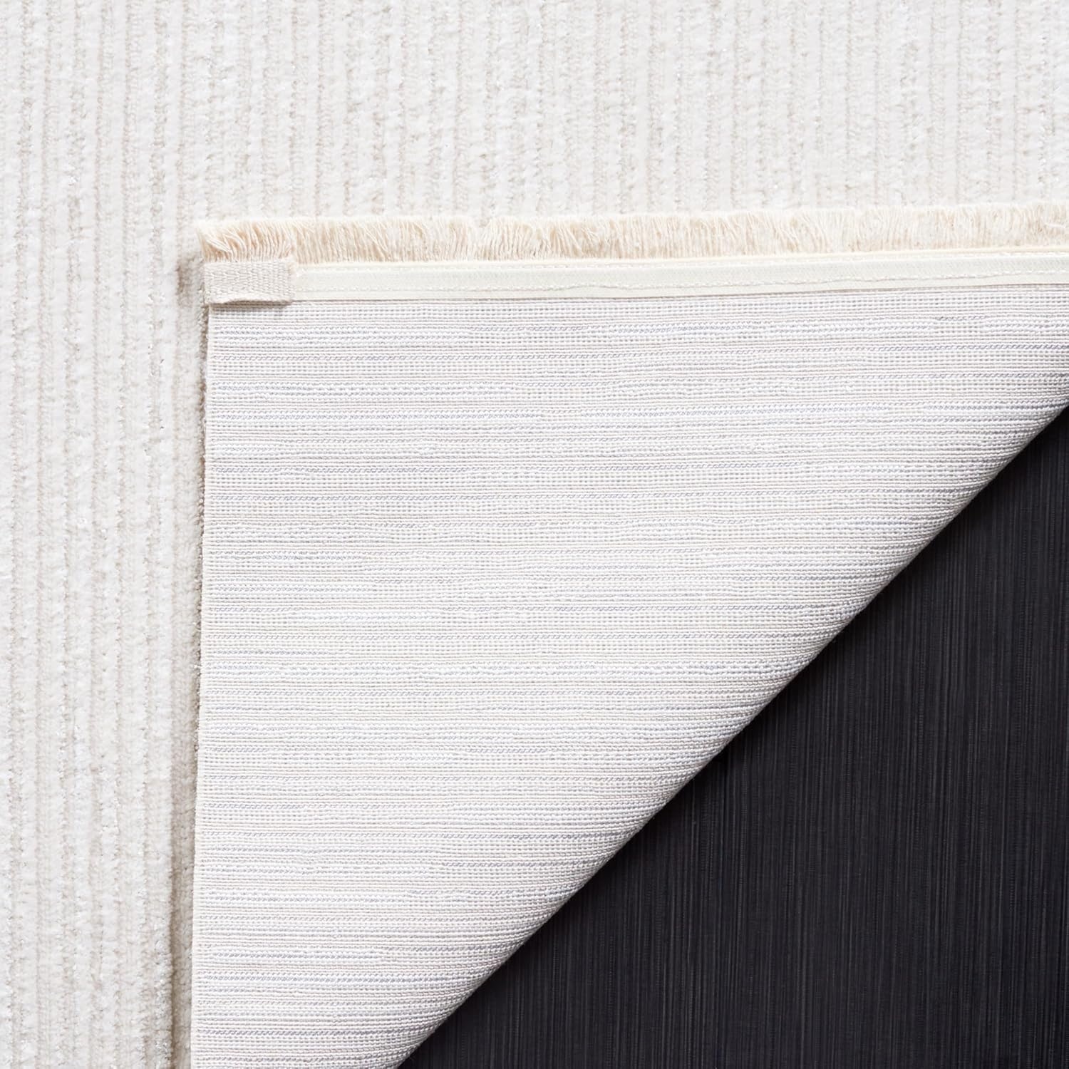 image:imageSAFAVIEH Area Rug 8x10 Whisper Collection Large Ivory amp Ivory Stripe Design NonShedding amp Easy Cleaning Ideal for Living Room Bedroom Office Dining Space WHS565AIvory
