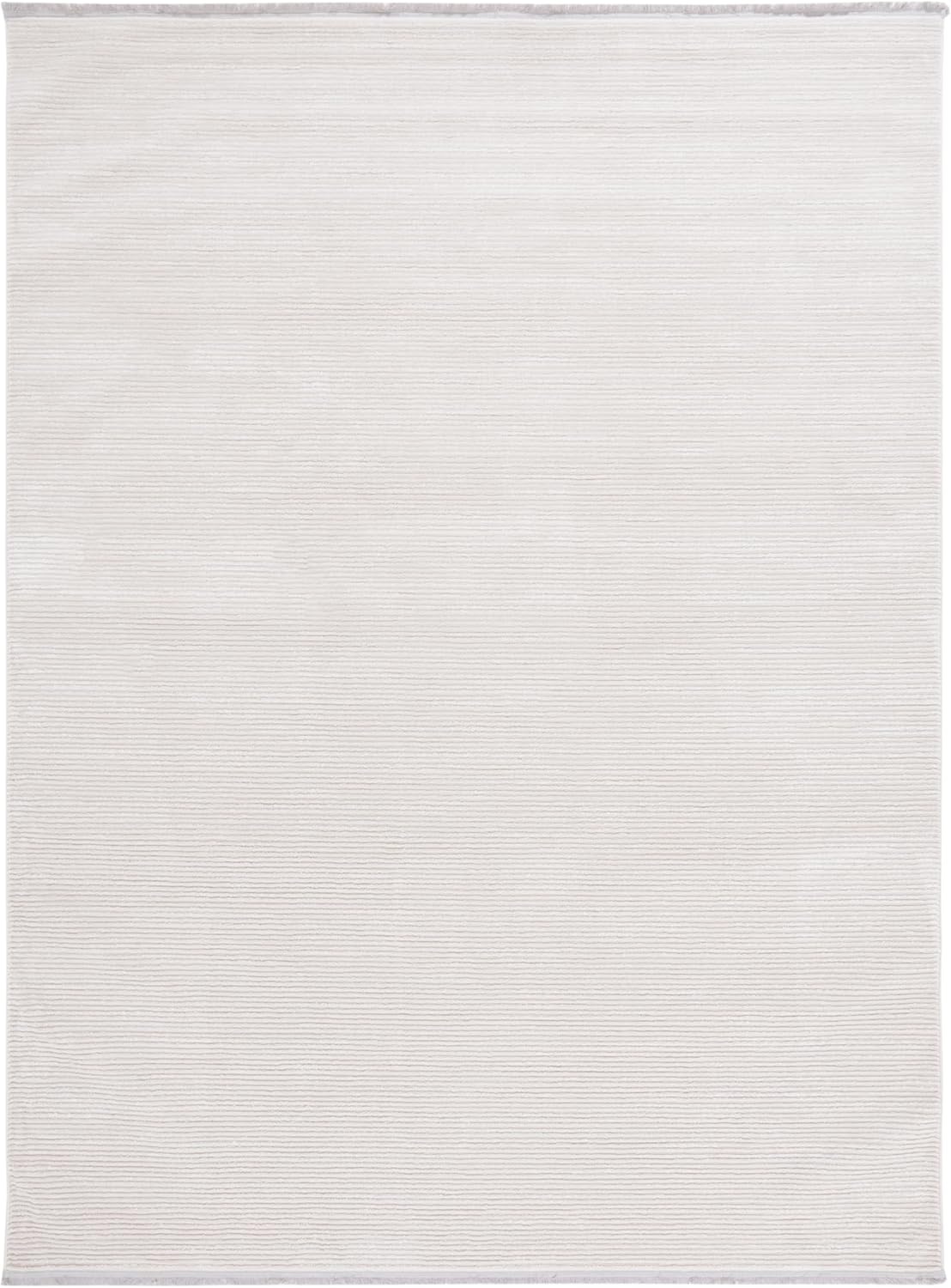 image:imageSAFAVIEH Area Rug 8x10 Whisper Collection Large Ivory amp Ivory Stripe Design NonShedding amp Easy Cleaning Ideal for Living Room Bedroom Office Dining Space WHS565AIvory