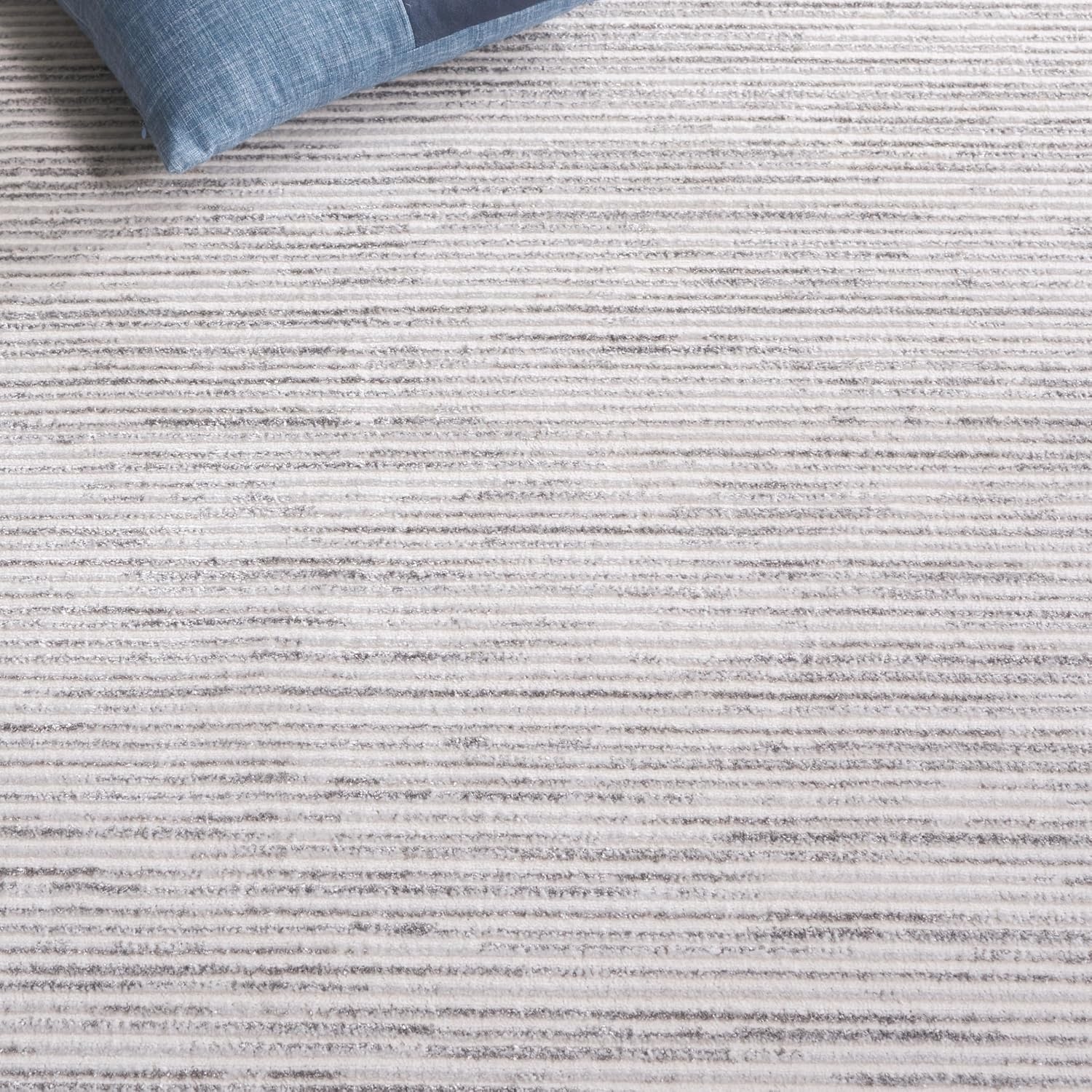 image:imageSAFAVIEH Area Rug 8x10 Whisper Collection Large Ivory amp Ivory Stripe Design NonShedding amp Easy Cleaning Ideal for Living Room Bedroom Office Dining Space WHS565ALight GreyIvory